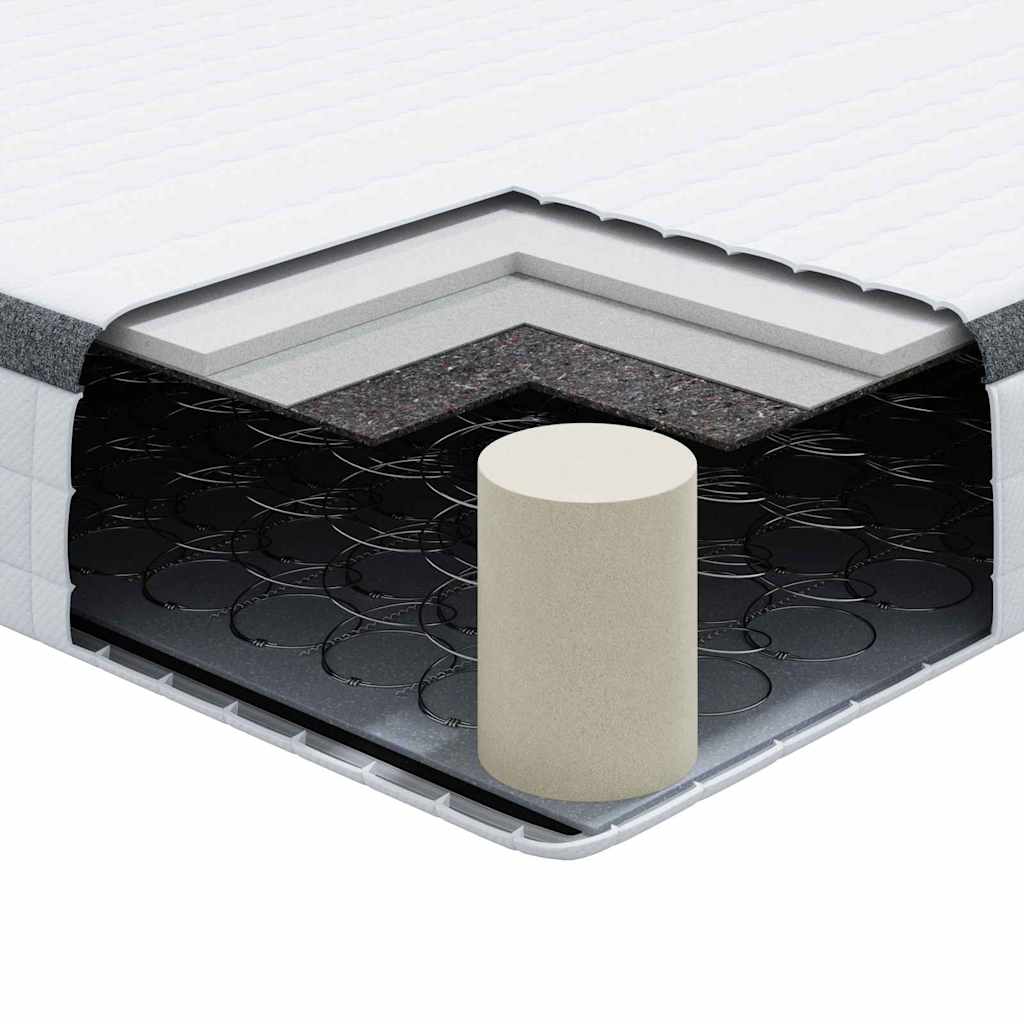 Materasso Morbido medio 90 x 190 cm Bianco e Grigio | homemem39
