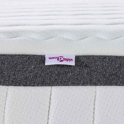 Materasso 2 pcs Bianco e Grigio 60 x 200 cm Molla Bonell - homemem39