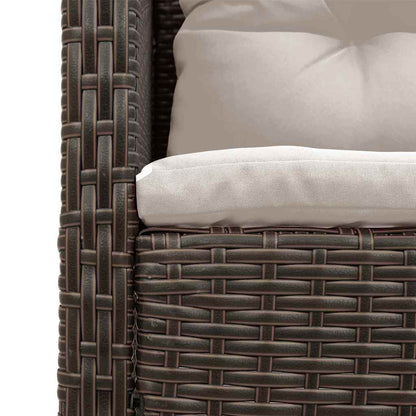 Set Divano da Giardino 6 pcs Marrone e Crema polyrattan | homemem39