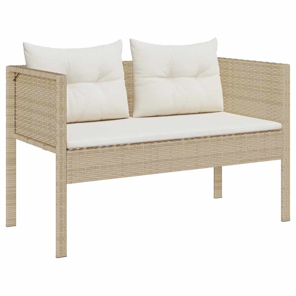 Set Divano da Giardino 6 pcs Beige e Crema polyrattan