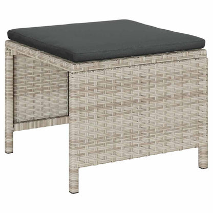 Set Divano da Giardino 6 pcs Grigio chiaro e grigio scuro