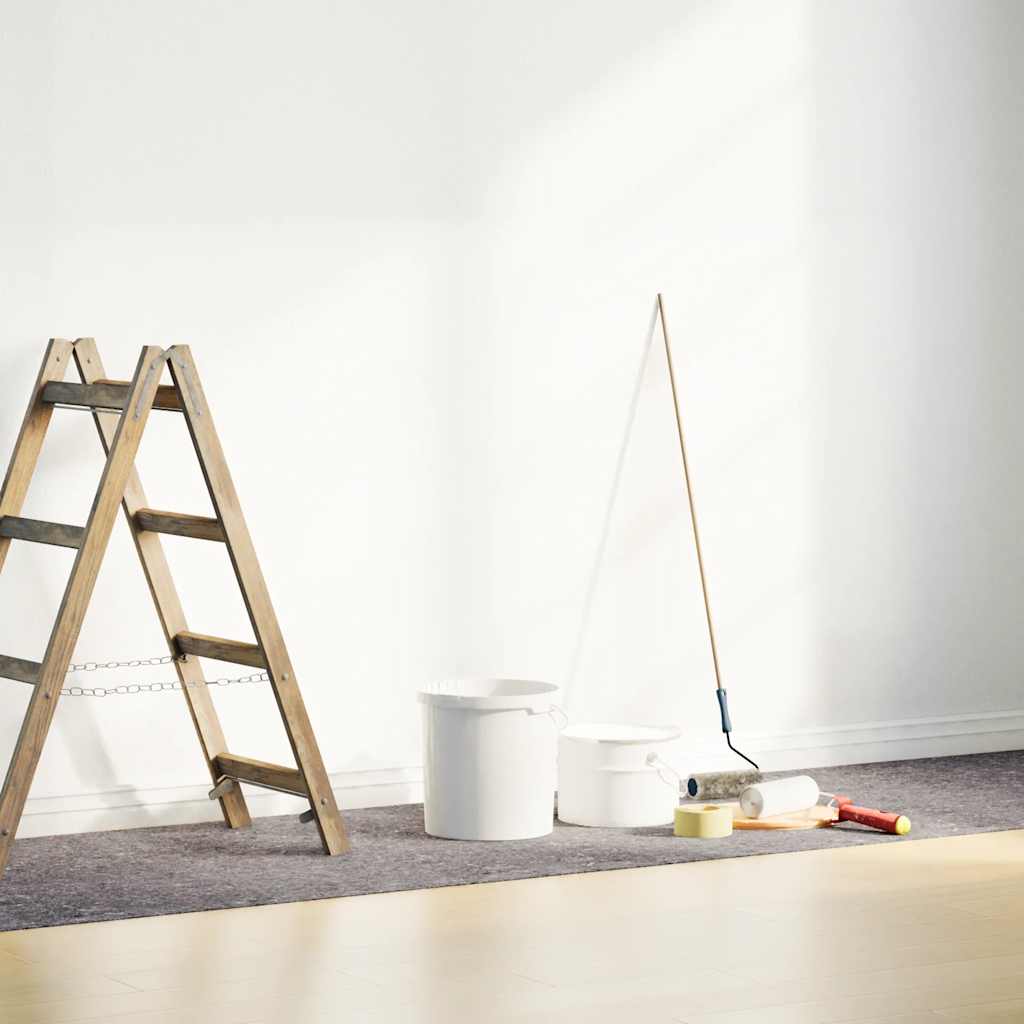 Telo Protettivo per Pittori Antiscivolo 25 m 220 g/m² Grigio - homemem39