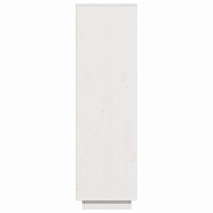 Credenza Bianca 89x34x116,5 cm in Legno Massello di Pino - homemem39