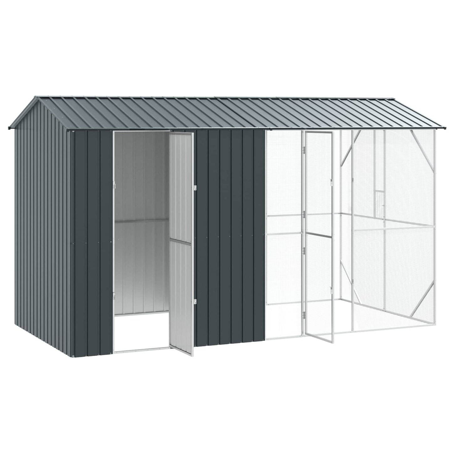 Gabbia per uccelli Antracite 430 x 208 x 247 cm Acciaio zincato | homemem39