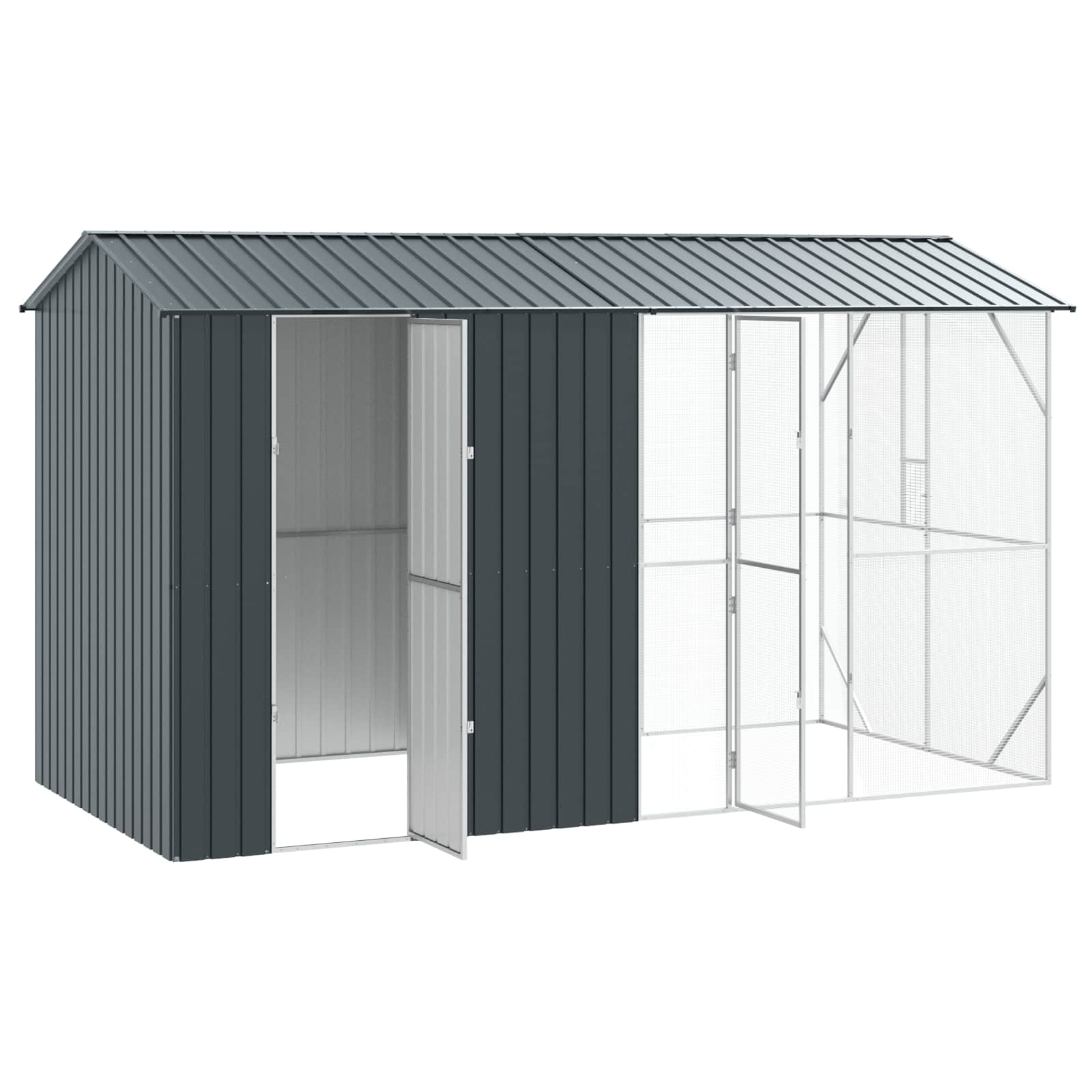 Gabbia per uccelli Antracite 430 x 208 x 247 cm Acciaio zincato | homemem39