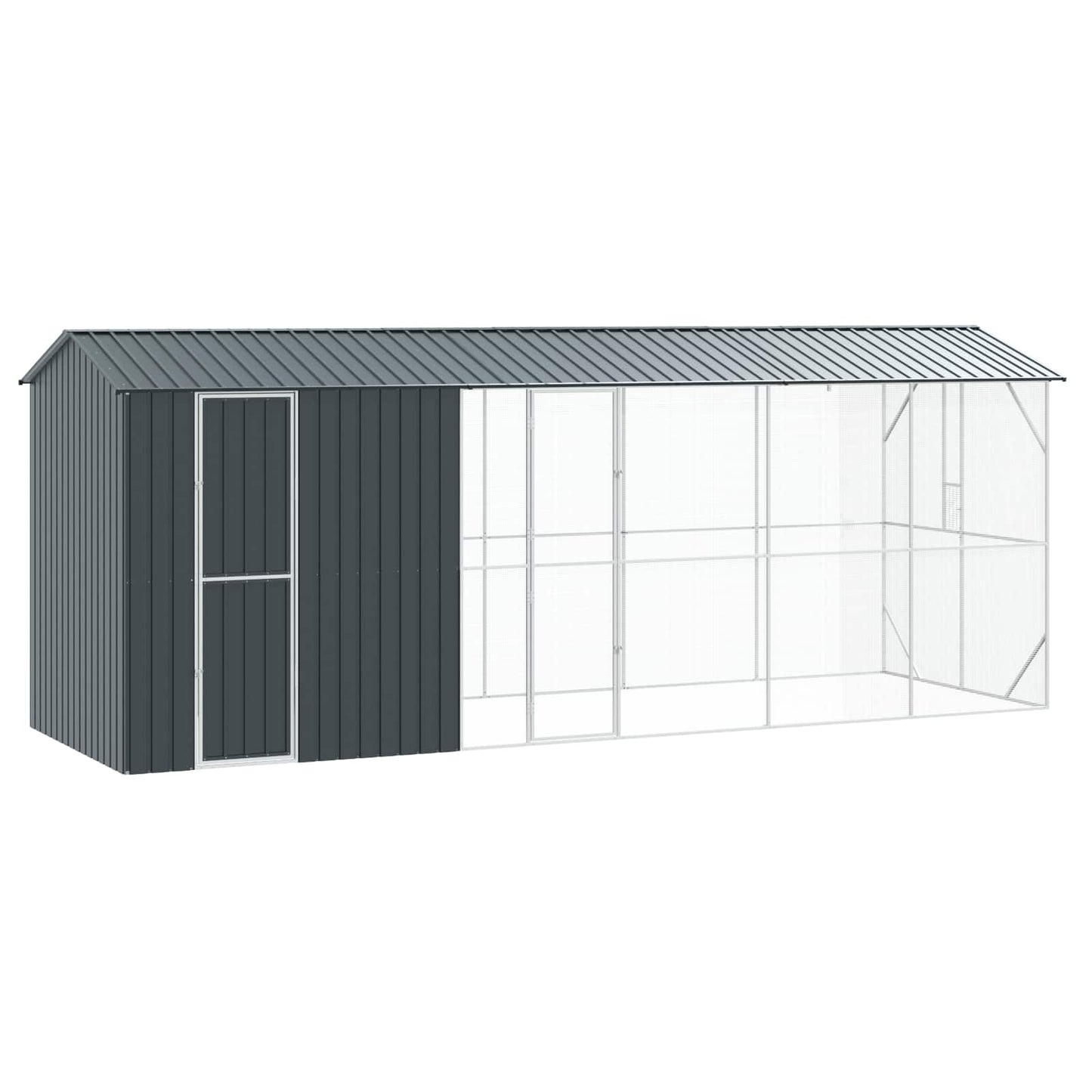 Gabbia per uccelli Antracite 645 x 208 x 247 cm Acciaio zincato | homemem39