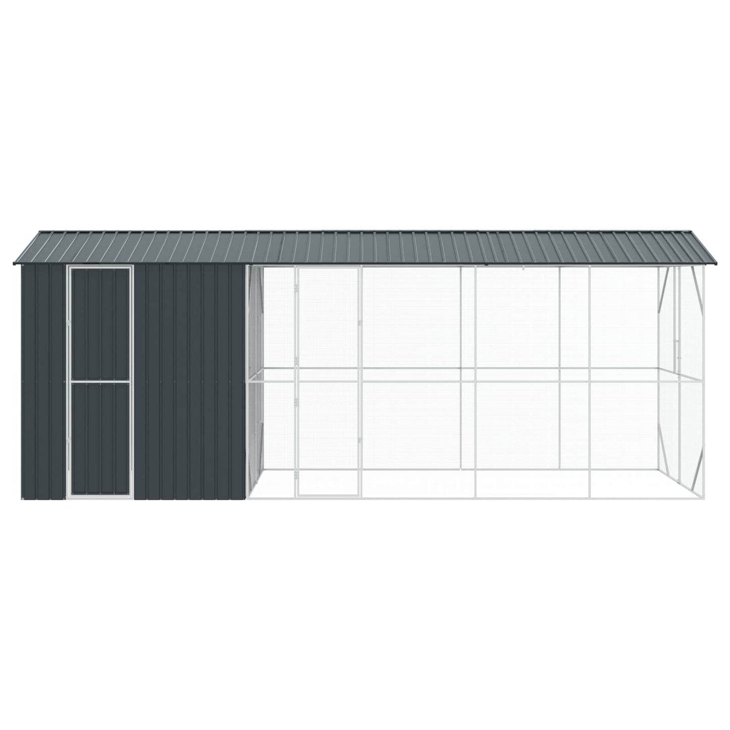 Gabbia per uccelli Antracite 645 x 208 x 247 cm Acciaio zincato | homemem39