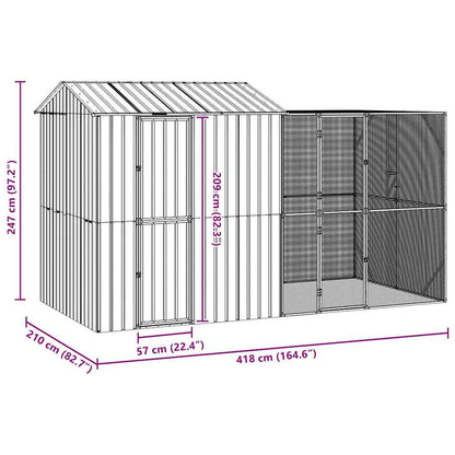 Gabbia per uccelli Antracite 418 x 210 x 247 cm Acciaio zincato | homemem39