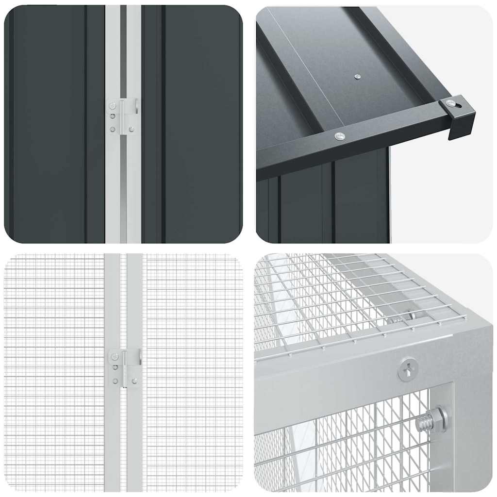 Gabbia per uccelli Antracite 621 x 208 x 247 cm Acciaio zincato | homemem39