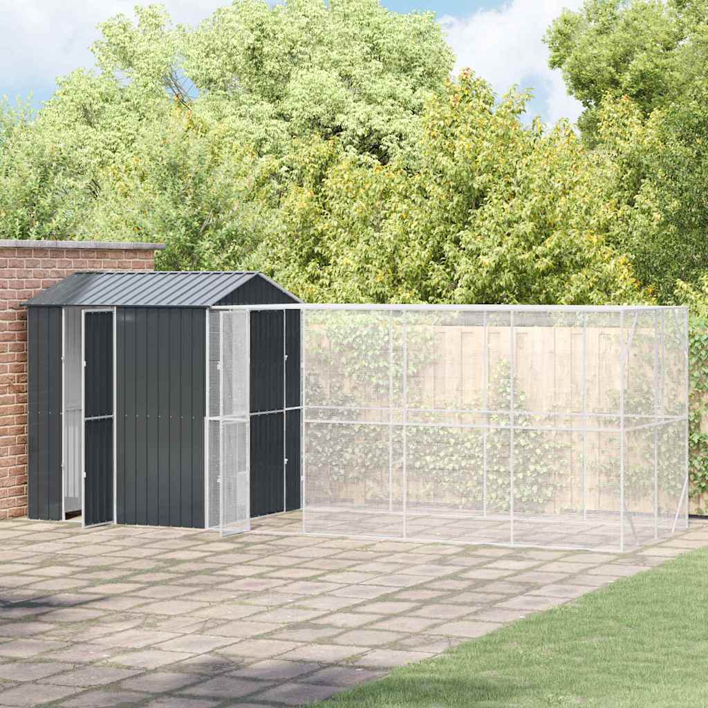 Gabbia per uccelli Antracite 621 x 208 x 247 cm Acciaio zincato | homemem39