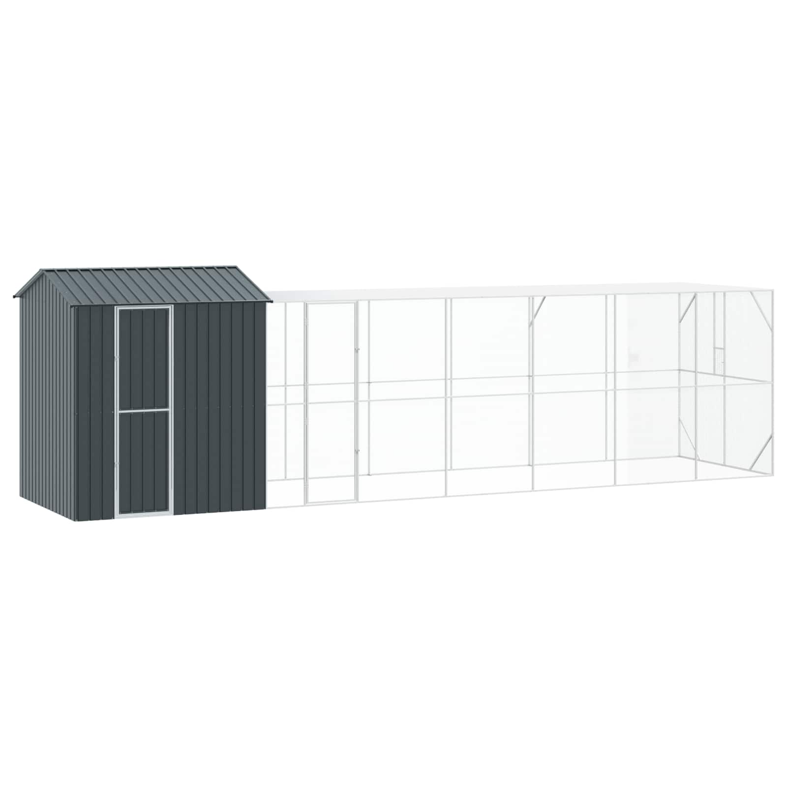 Gabbia per uccelli Antracite 824 x 208 x 247 cm Acciaio zincato | homemem39
