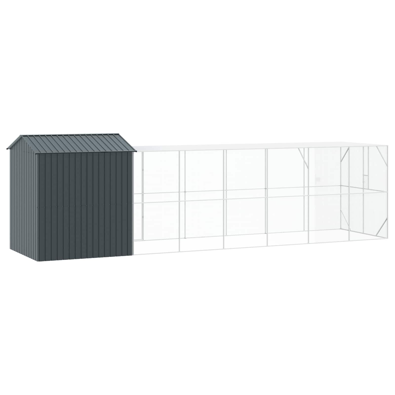 Gabbia per uccelli Antracite 824 x 208 x 247 cm Acciaio zincato | homemem39