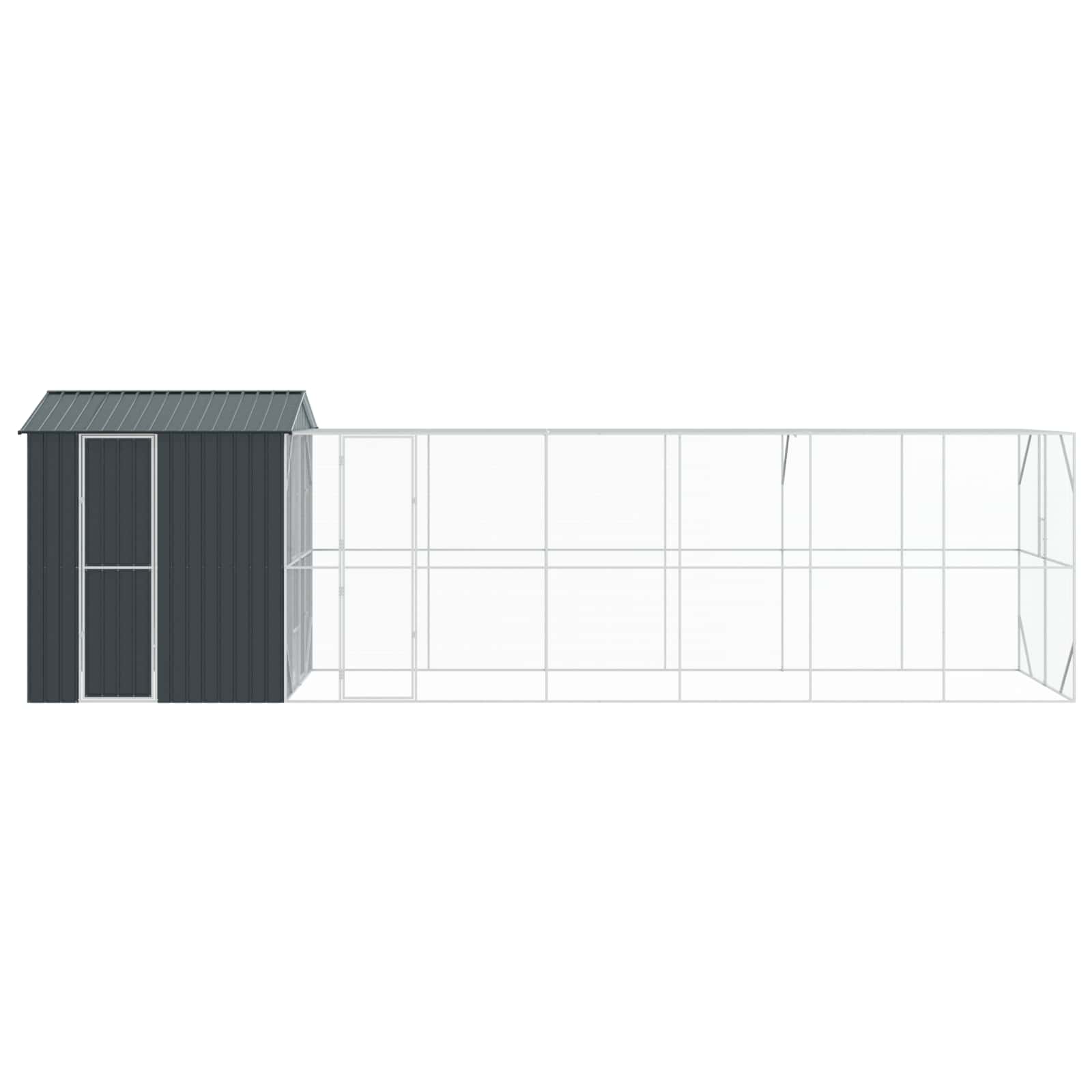Gabbia per uccelli Antracite 824 x 208 x 247 cm Acciaio zincato | homemem39