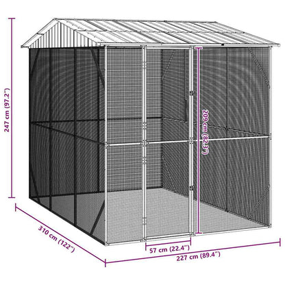 Gabbia per uccelli Antracite 227 x 310 x 247 cm Acciaio zincato | homemem39