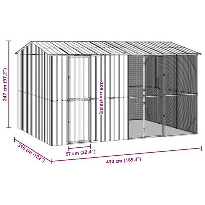 Gabbia per uccelli Antracite 430 x 310 x 247 cm Acciaio zincato | homemem39