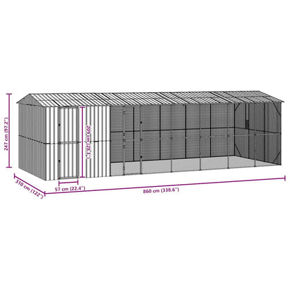 Gabbia per uccelli Antracite 860 x 310 x 247 cm Acciaio zincato | homemem39