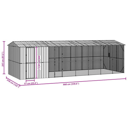 Gabbia per uccelli Antracite 860 x 310 x 247 cm Acciaio zincato | homemem39