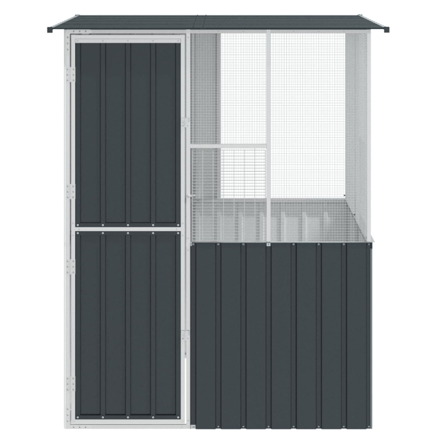 Gabbia per uccelli Antracite 165 x 165 x 200 cm Acciaio zincato | homemem39