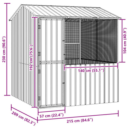 Gabbia per uccelli Antracite 215 x 209 x 230 cm Acciaio zincato | homemem39