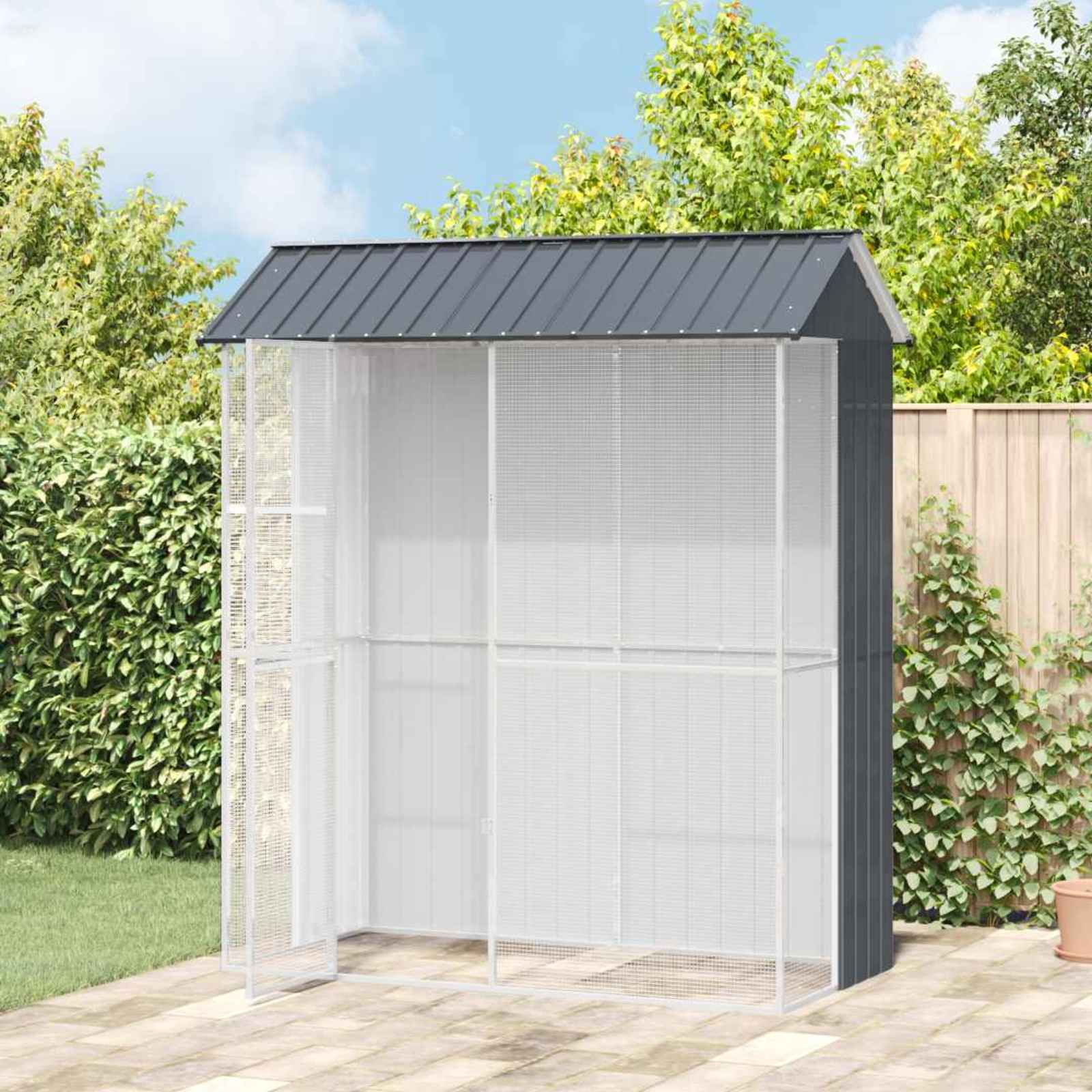 Gabbia per uccelli Antracite 215 x 110 x 247 cm Acciaio zincato | homemem39