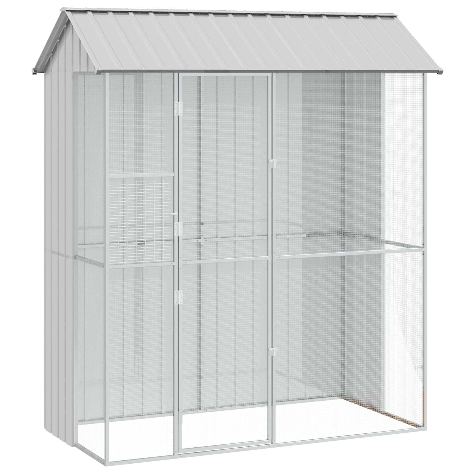 Gabbia per uccelli Grigio 215 x 110 x 247 cm Acciaio zincato | homemem39