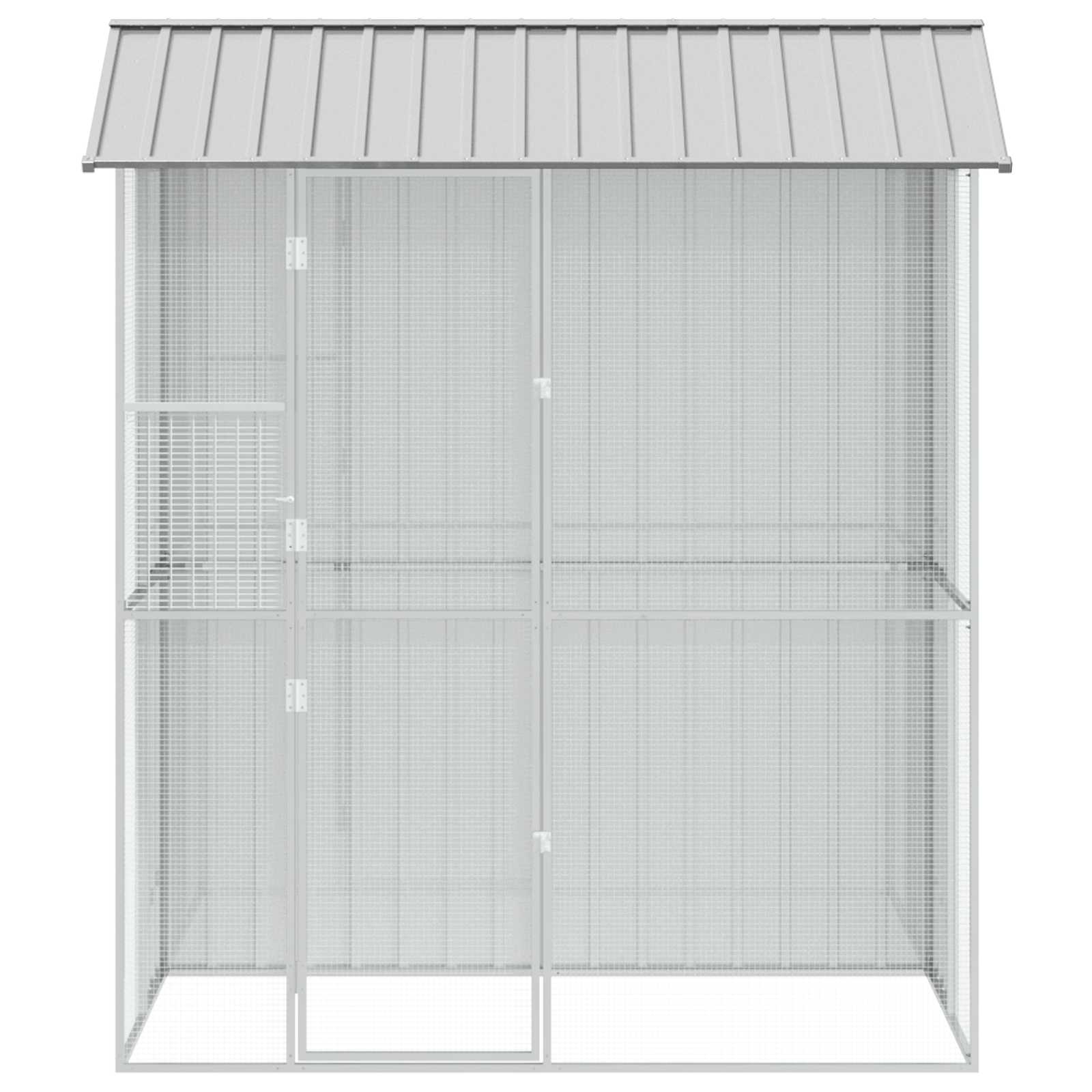 Gabbia per uccelli Grigio 215 x 110 x 247 cm Acciaio zincato | homemem39