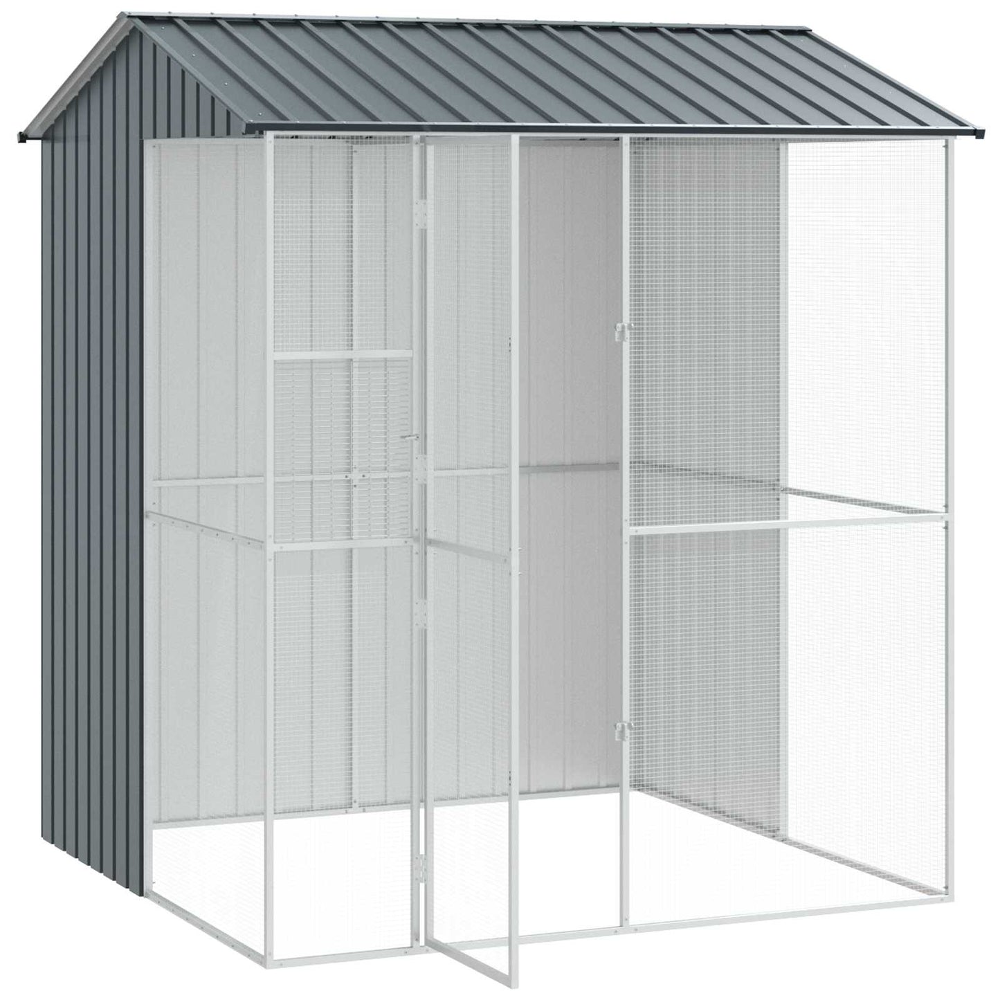 Gabbia per uccelli Antracite 215 x 210 x 247 cm Acciaio zincato | homemem39