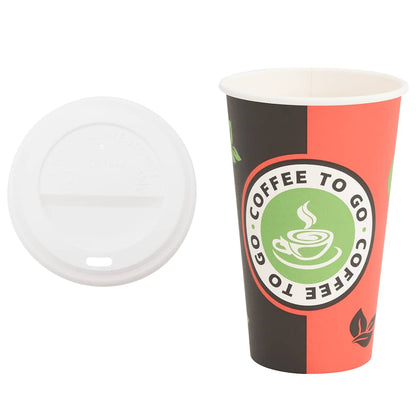 Tazze da Caffè in Carta con Coperchi 1000 pz 16oz 400 ml | homemem39