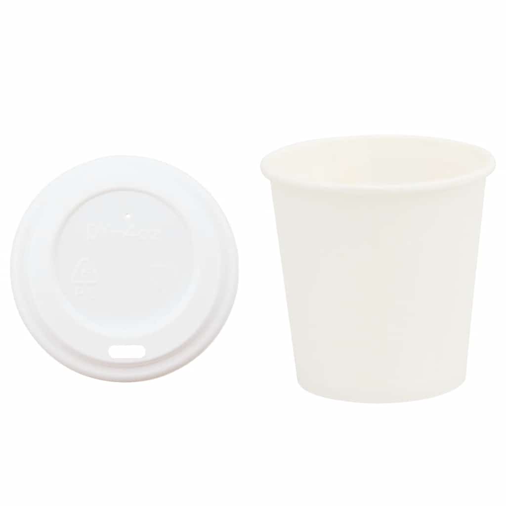 Tazze da Caffè in Carta con Coperchi 1000 pz 4oz 100 ml | homemem39