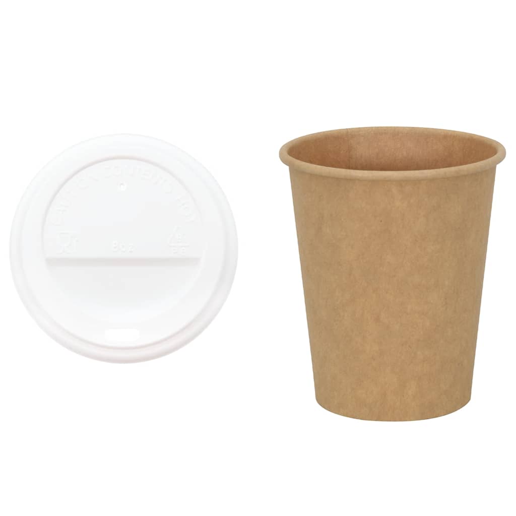 Tazze da Caffè in Carta con Coperchi 1000 pz 8oz 200 ml | homemem39