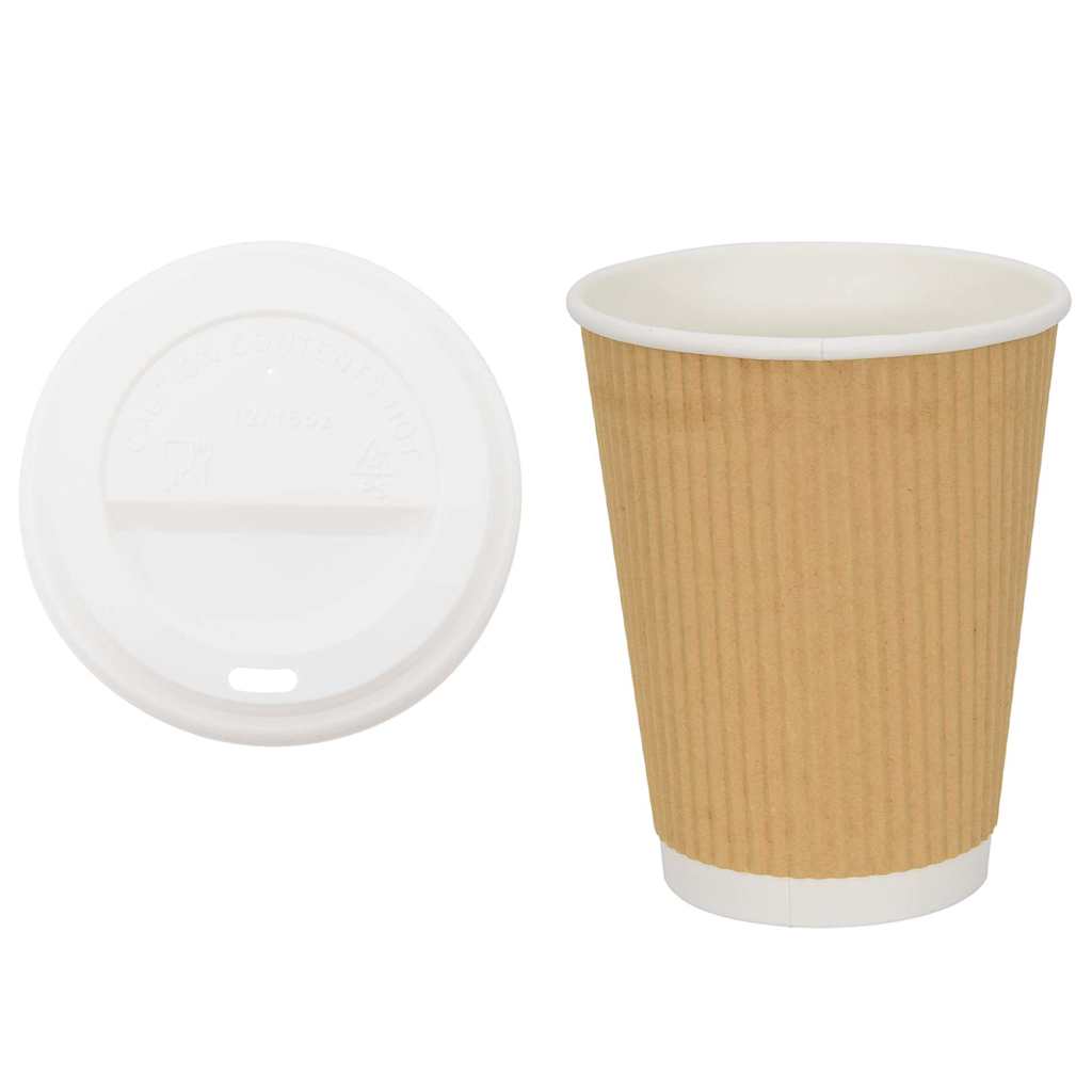 Tazze da Caffè in Carta con Coperchi 1000 pz 16oz 400 ml | homemem39
