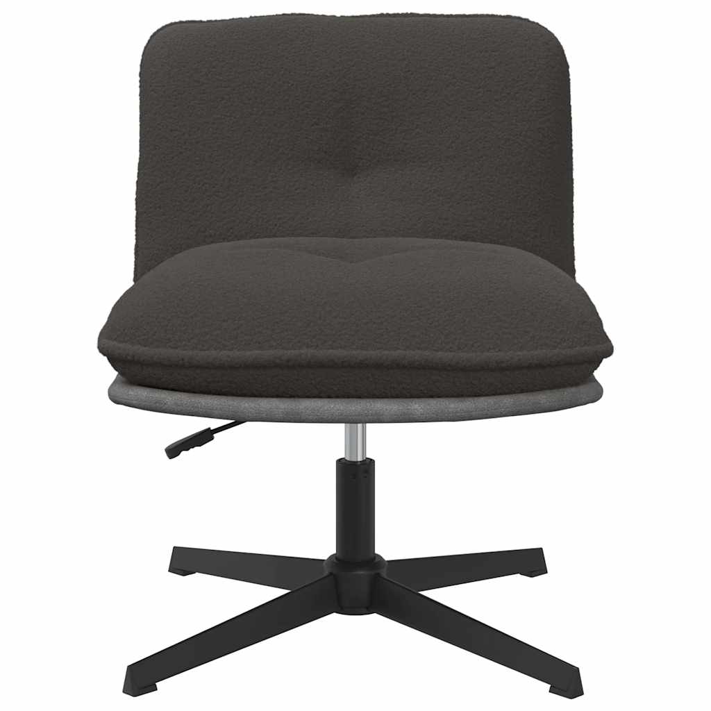 Sedia da Ufficio Girevole Riccio Grigio Scuro Effetto Lana
