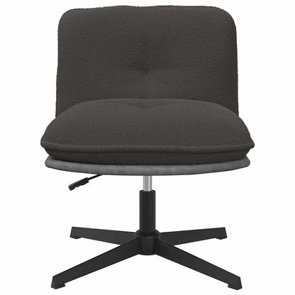 Sedia da Ufficio Girevole Riccio Grigio Scuro Effetto Lana