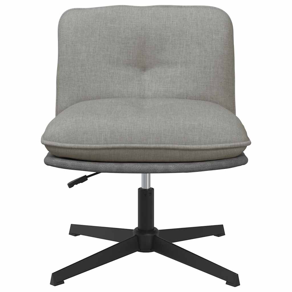 Sedia da Ufficio Girevole Grigio Chiaro in Tessuto