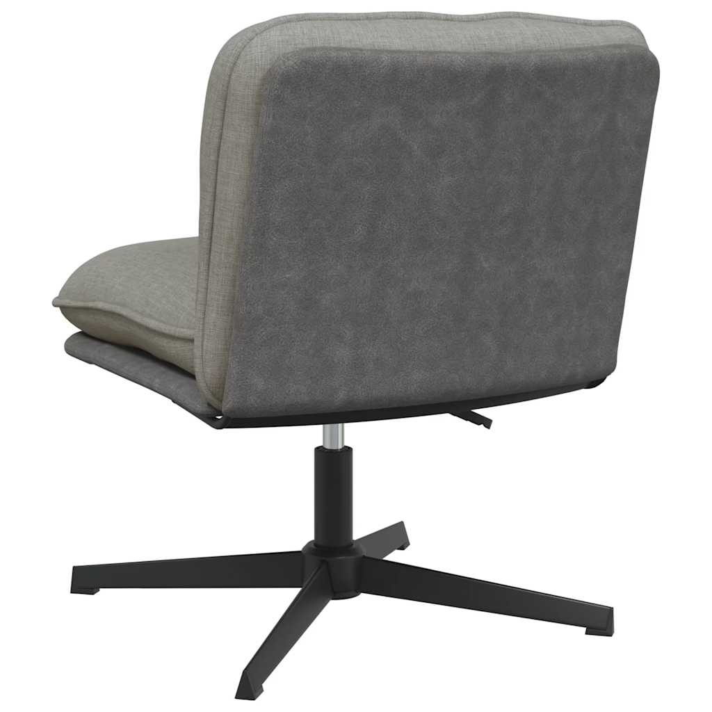 Sedia da Ufficio Girevole Grigio Chiaro in Tessuto