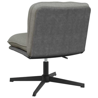Sedia da Ufficio Girevole Grigio Chiaro in Tessuto