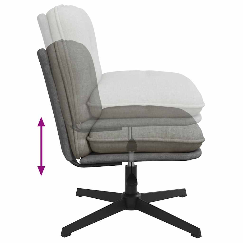 Sedia da Ufficio Girevole Grigio Chiaro in Tessuto - homemem39