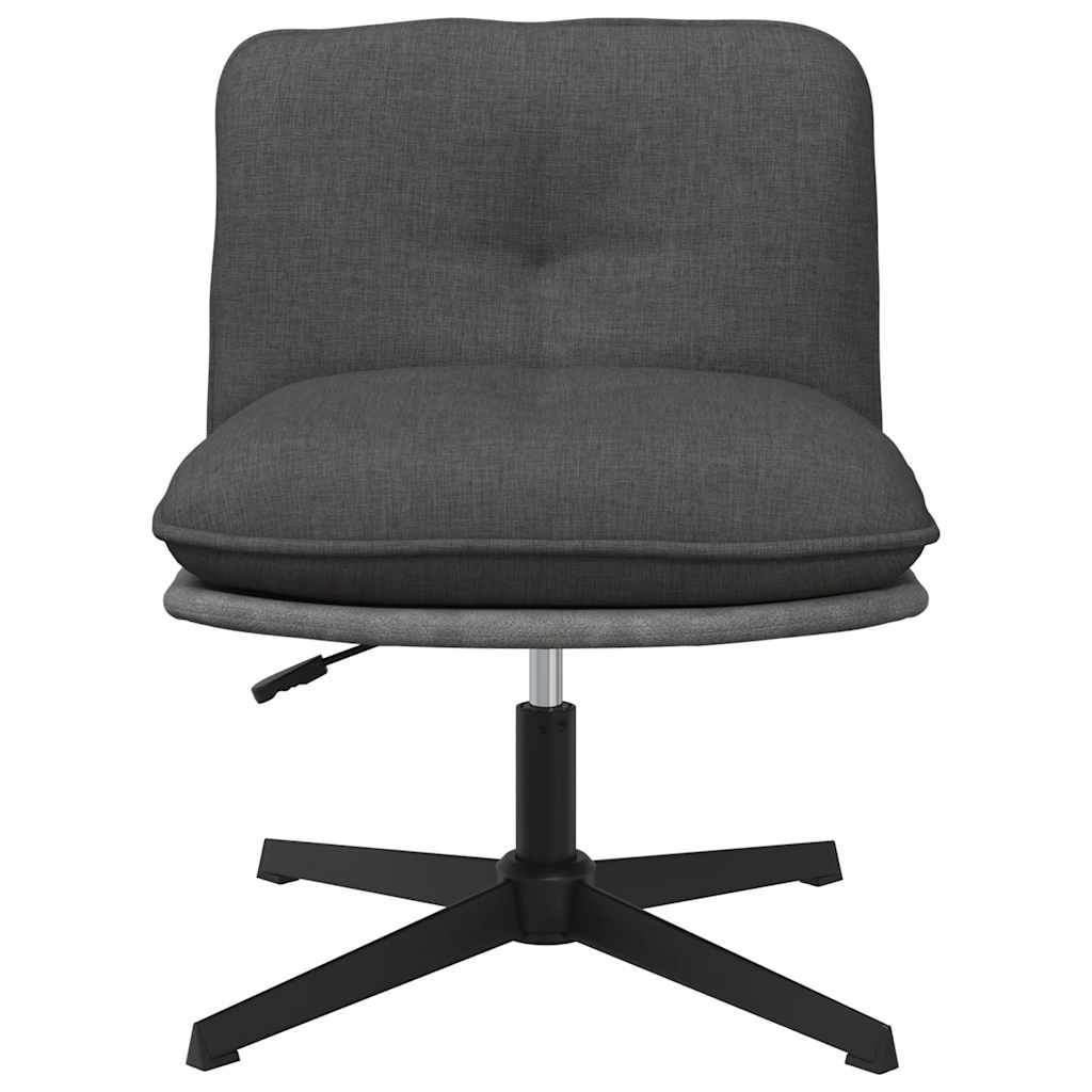 Sedia da Ufficio Girevole Grigio Scuro in Tessuto