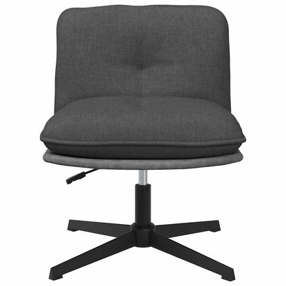 Sedia da Ufficio Girevole Grigio Scuro in Tessuto