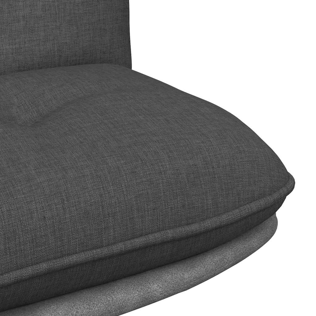 Sedia da Ufficio Girevole Grigio Scuro in Tessuto