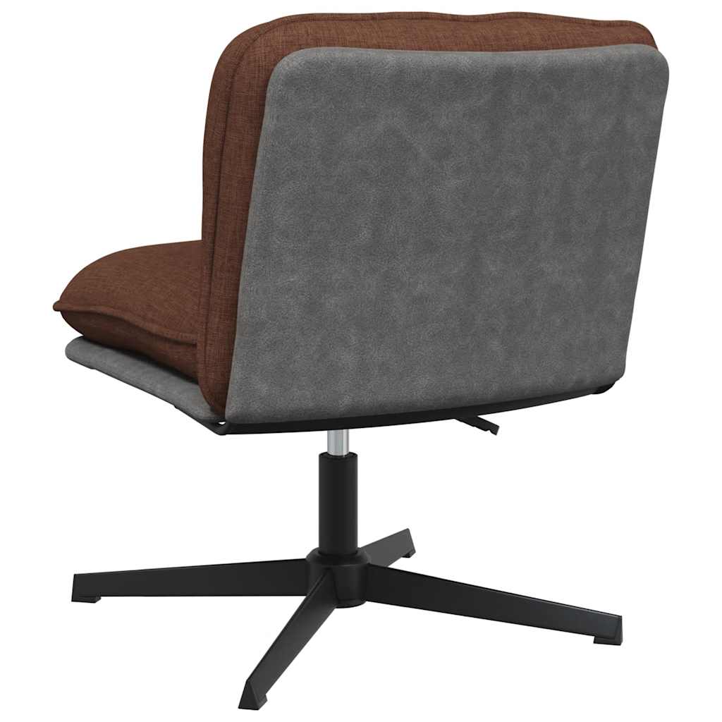 Sedia Girevole da Ufficio Marrone in Tessuto
