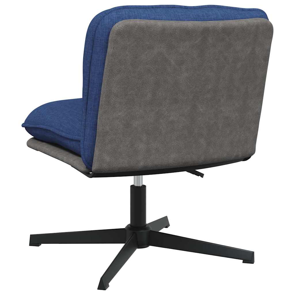 Sedia da Ufficio Girevole Blu in Tessuto