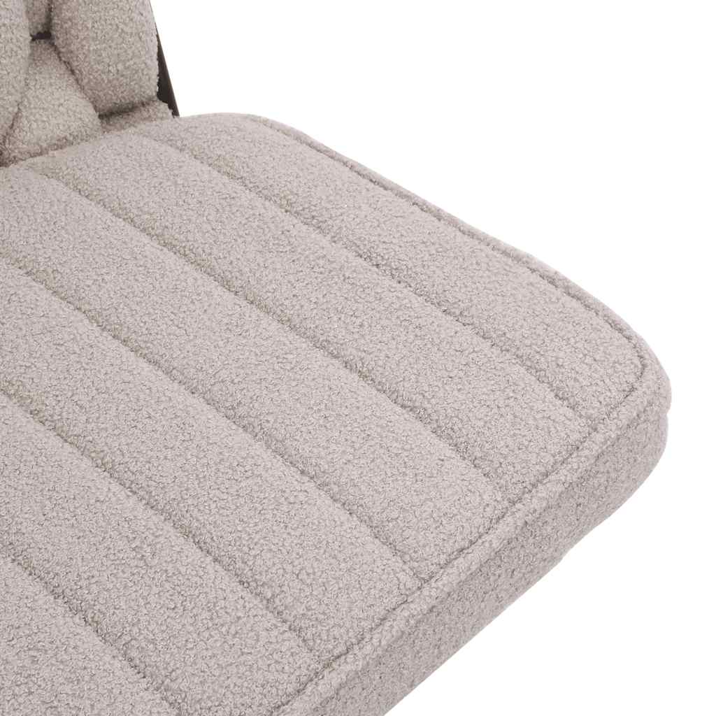 Sedia da Ufficio Girevole Riccio Grigio Chiaro Effetto Lana - homemem39