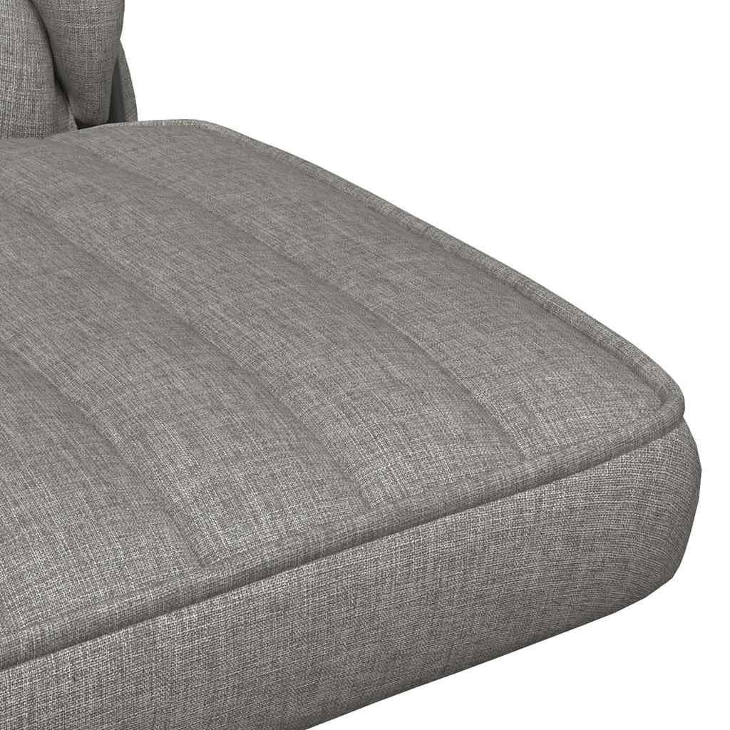 Sedia da Ufficio Girevole Grigio Chiaro in Tessuto - homemem39