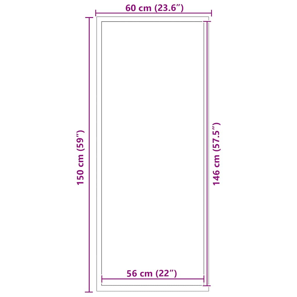 Zerbino Antracite 60x150 cm