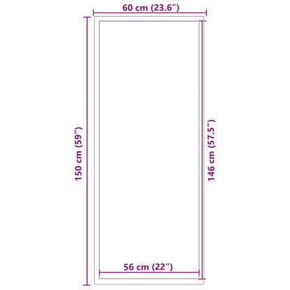 Zerbino Antracite 60x150 cm