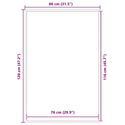 Zerbino Antracite 80x120 cm