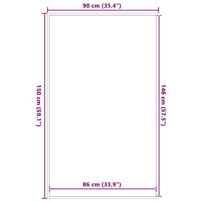 Zerbino Antracite 90x150 cm