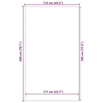 Zerbino Antracite 115x200 cm