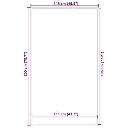 Zerbino Antracite 115x200 cm